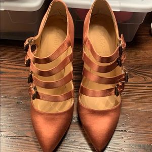 J crew strappy silk heel 8.5